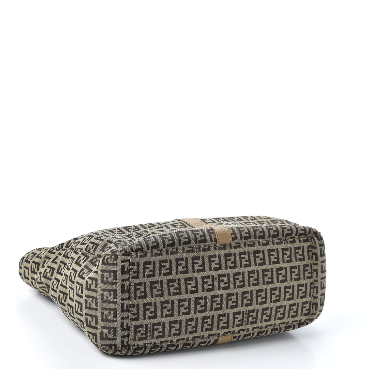 Fendi Zucchino Vitello Tote Mogano Panna 3 of 11