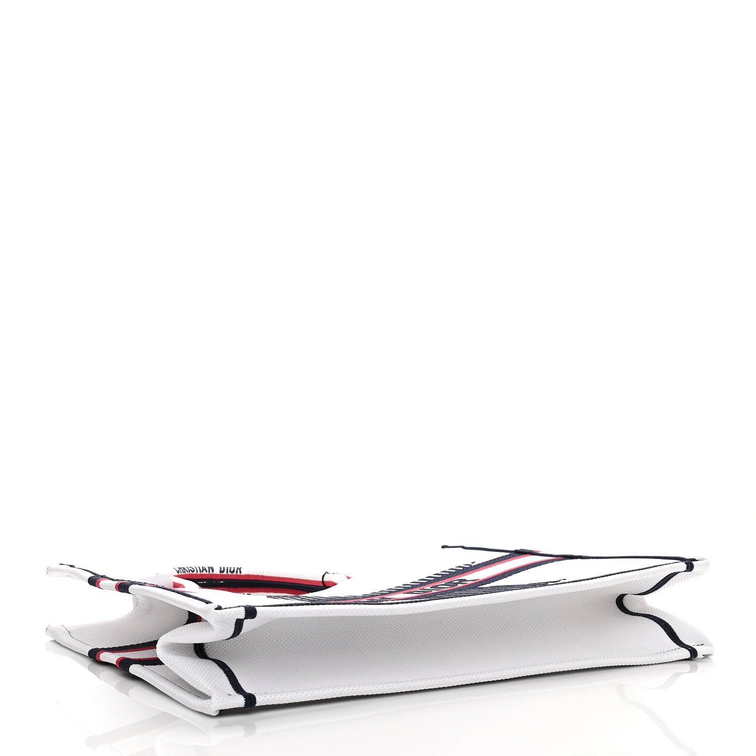 Christian Dior Canvas Embroidered Large Dioralps Book Tote White 4 of 10