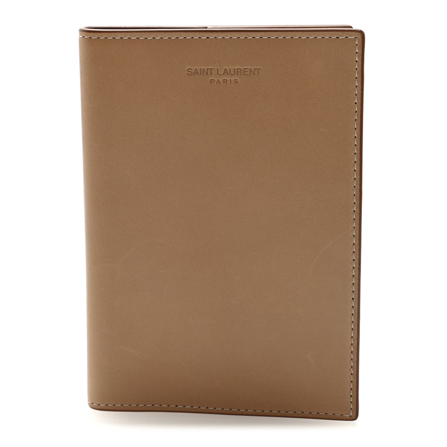 Smooth Calfskin Passport Holder Beige