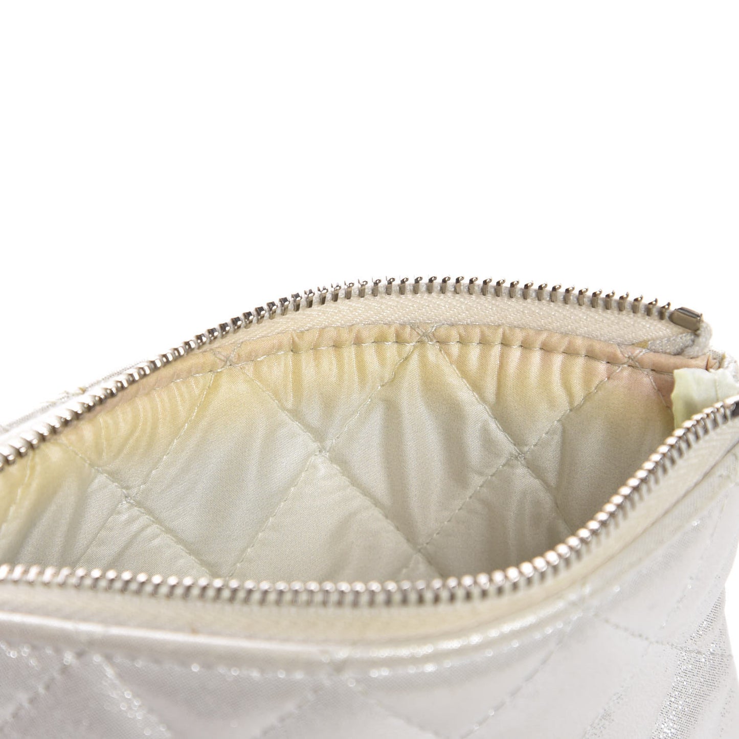Metallic Lambskin Star Embossed Coin Purse Case Silver