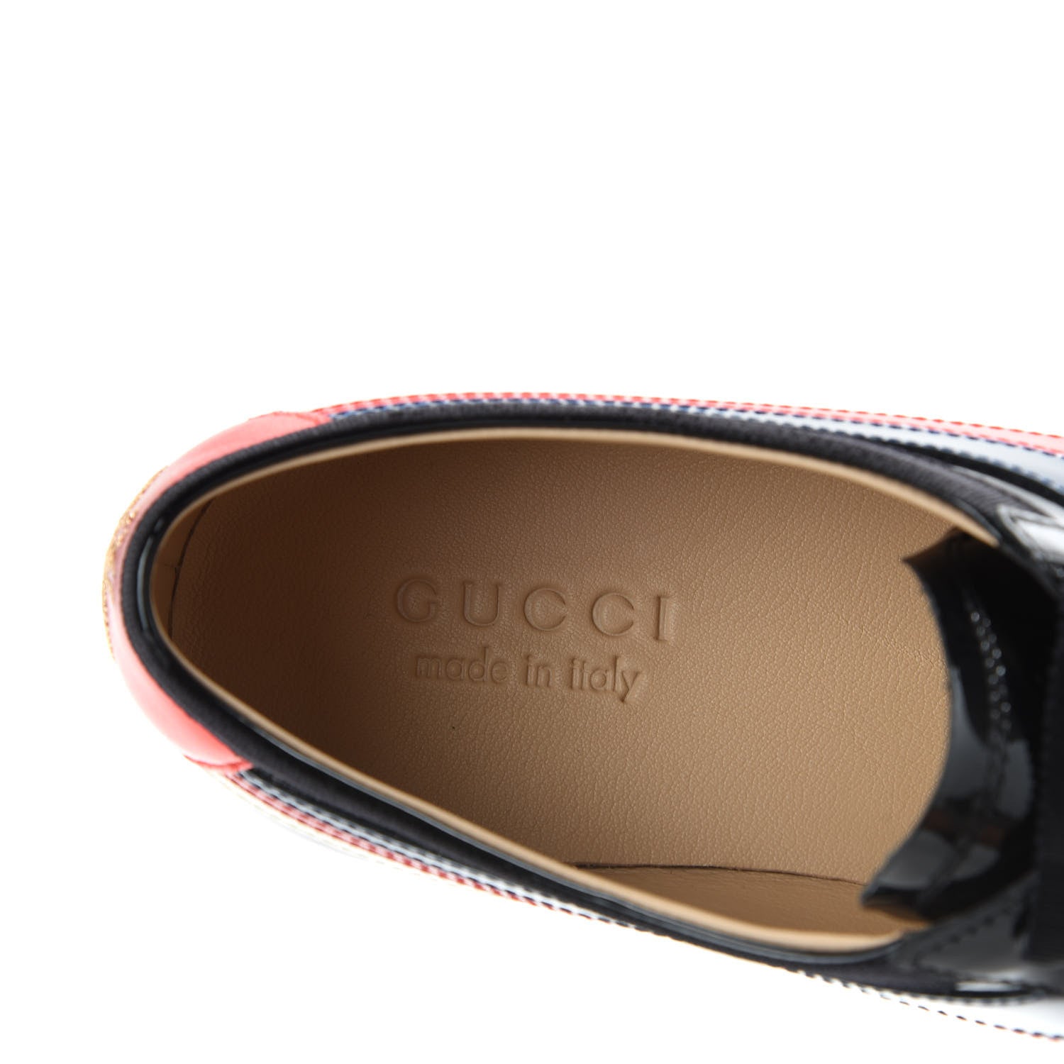 Gucci Patent Calfskin Mens Web Falacer Sneakers 8.5 Black 8 of 10