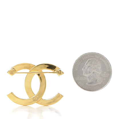 Chanel Metal Paris Button CC Large Brooch Gold 2 of 5