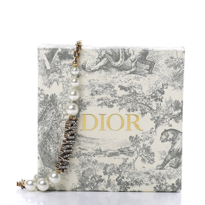 Christian Dior Pearl Tribal Choker Necklace Gold 5 of 5