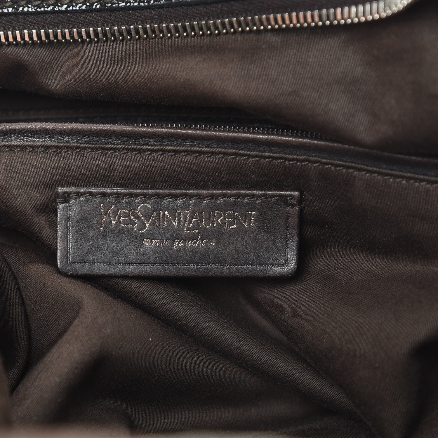 Saint Laurent Textured Patent Medium Easy Y Bag Brown 6 of 18
