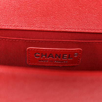 Chanel Caviar Quilted Medium Boy Flap Red 6 of 11
