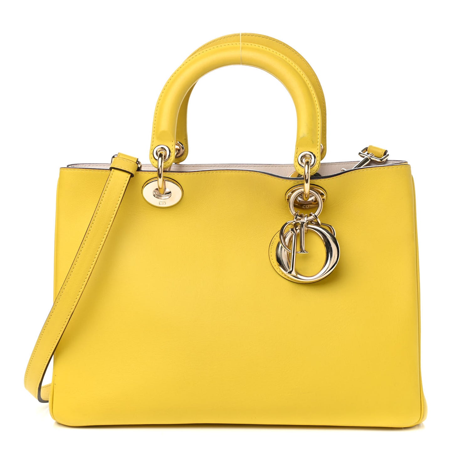 Smooth Calfskin Medium Diorissimo Tote Vert Acide