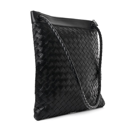 Bottega Veneta Nappa Intrecciato Andiamo Flat Messenger Black 3 of 10