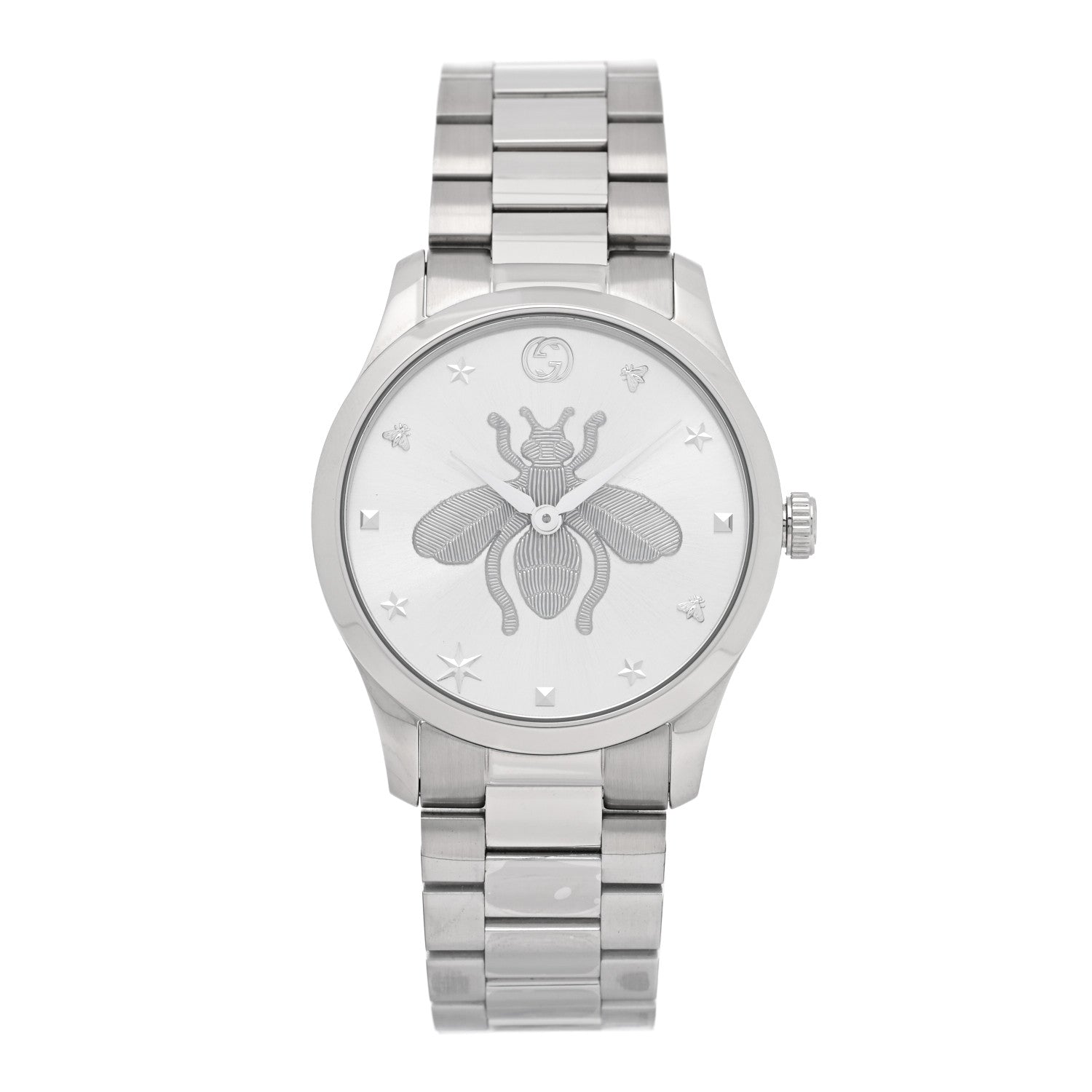 Gucci Stainless Steel 38mm G-Timeless Bee Quartz Watch 1 of 5