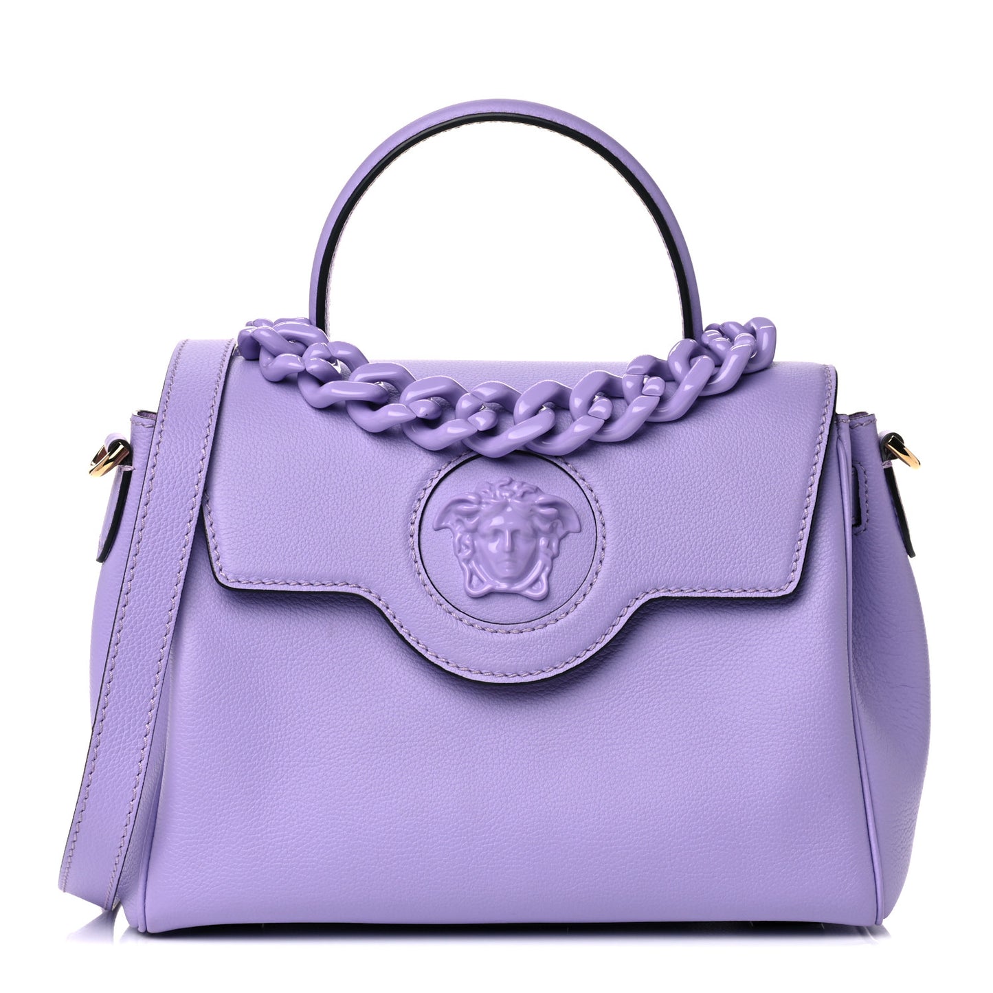 Calfskin Medium La Medusa Top Handle Handbag Lilac