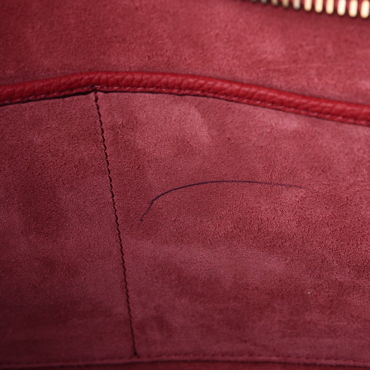 Drummed Calfskin Micro Luggage Red