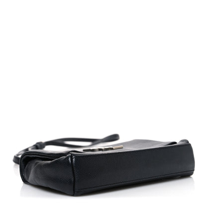 Saint Laurent Grain De Poudre Monogram Toy West Hollywood Fold-Over Bag Black 4 of 10