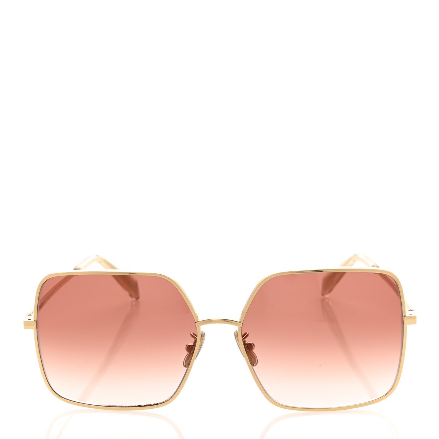 Oversized Square Metal Sunglasses CL40078U Gold