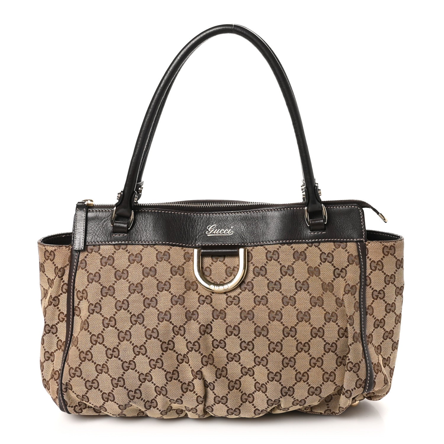 Gucci Monogram D Gold Tote Dark Brown 1 of 11