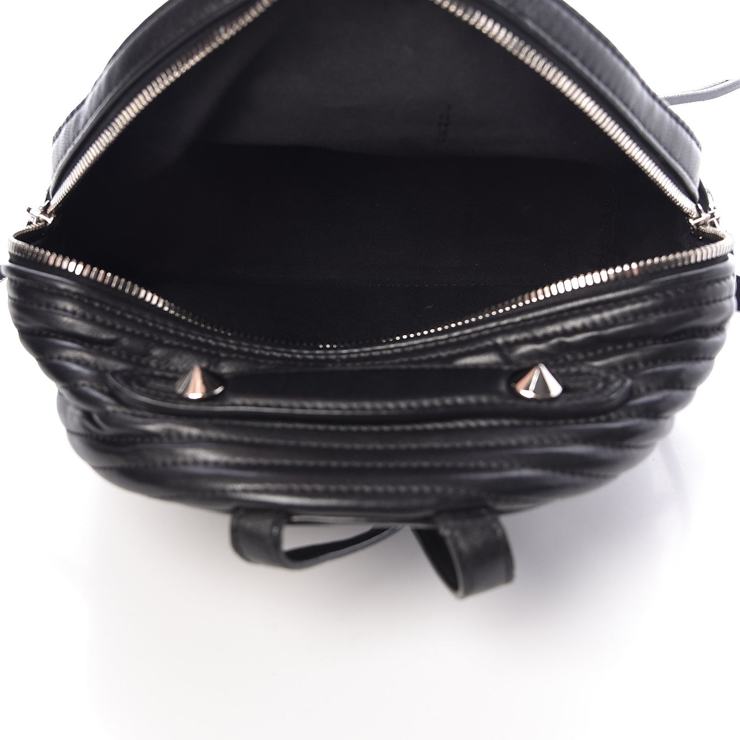 Shiny Nappa Trapuntata Mini Backpack Black