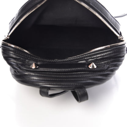 Fendi Shiny Nappa Trapuntata Mini Backpack Black 5 of 13