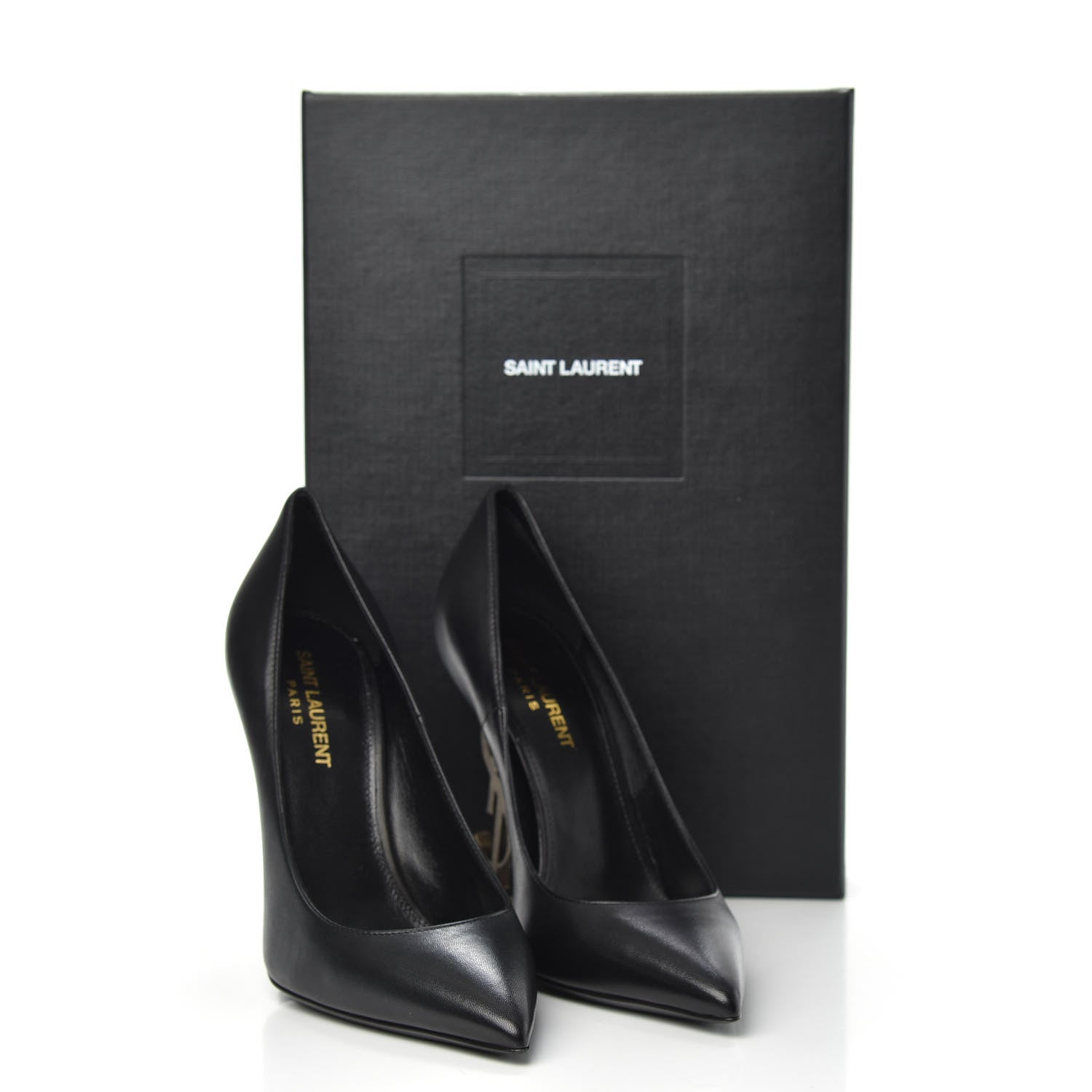 Saint Laurent Calfskin Opyum 110 Pumps 37 Black 7 of 7