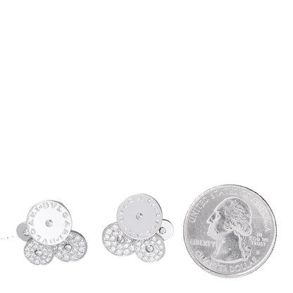 Bulgari 18K White Gold Diamond Cicladi Earrings 2 of 3