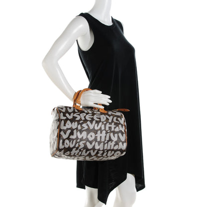 Louis Vuitton Monogram Graffiti Speedy 30 Silver 2 of 9