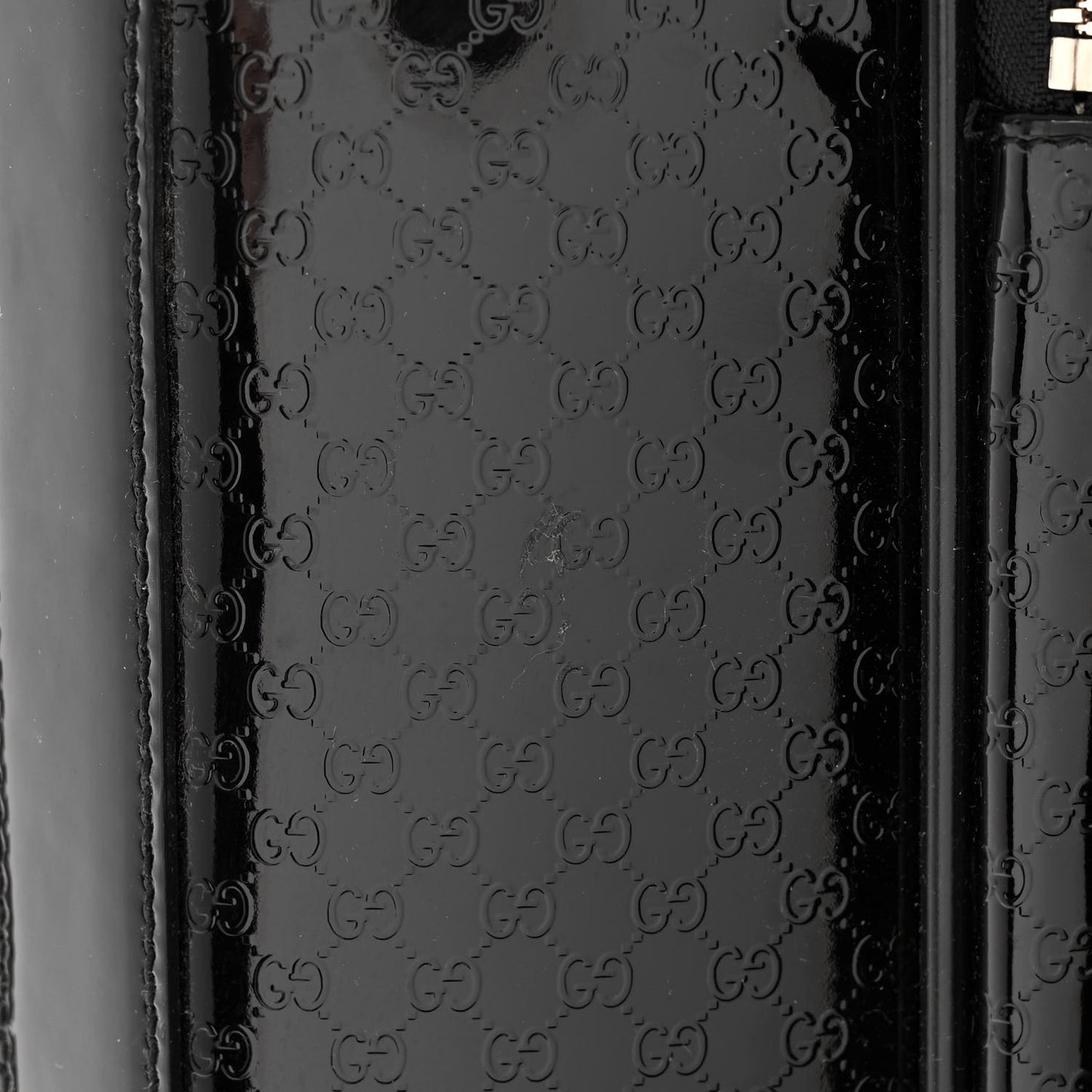 Patent Microguccissima Carry On Suitcase Black