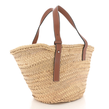 Loewe Raffia Basket Tote Bag Natural Tan 2 of 9
