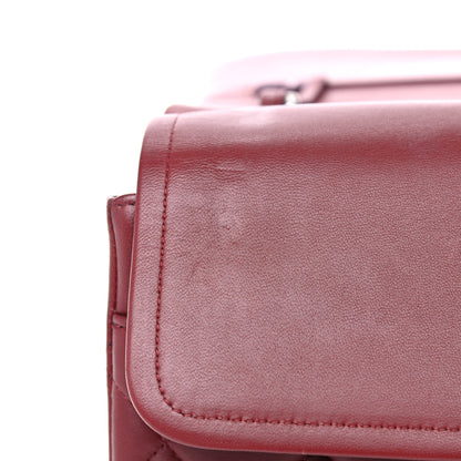 Chanel Lambskin Quilted Jumbo Double Flap Burgundy 18 of 19
