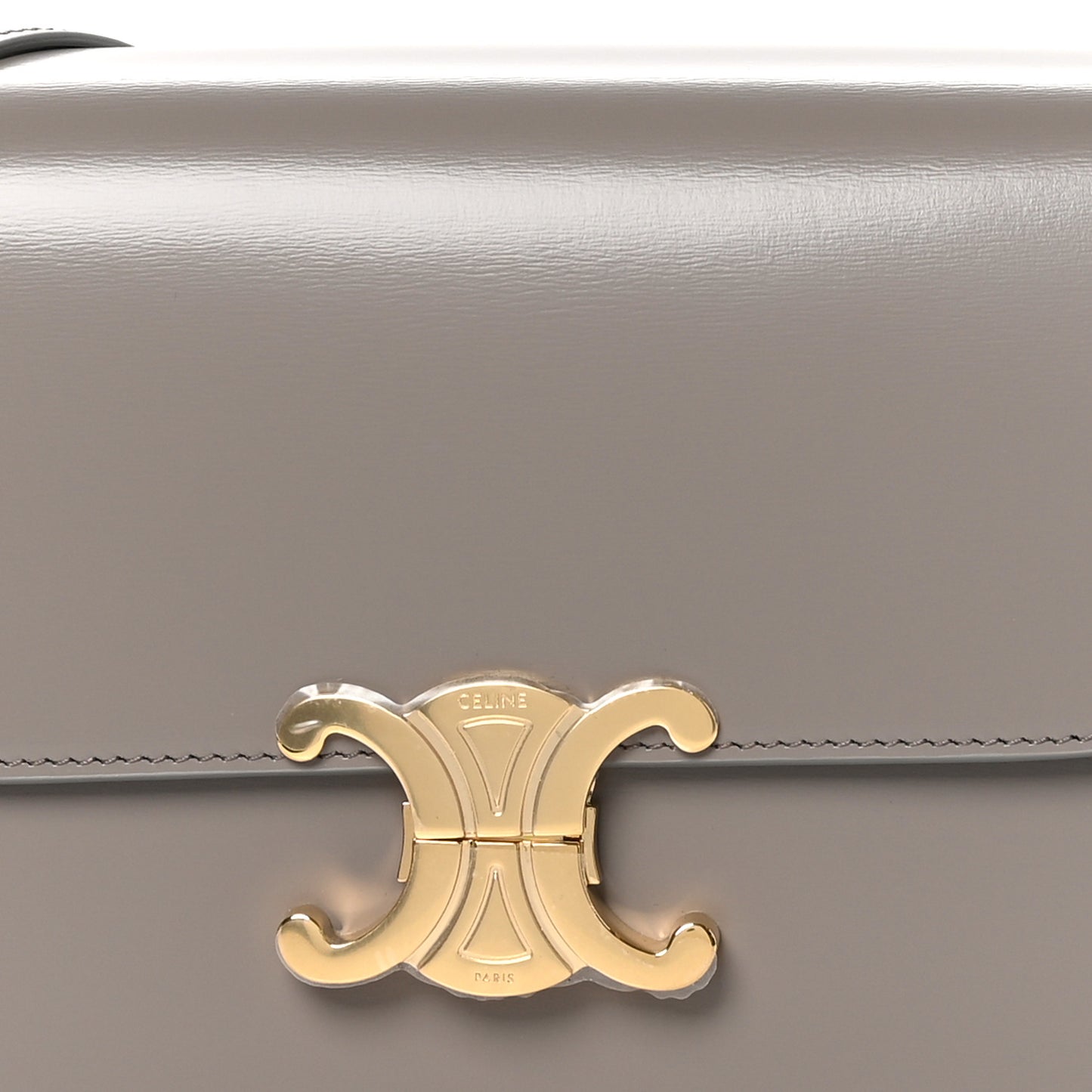 Shiny Calfskin Medium Triomphe Pebble