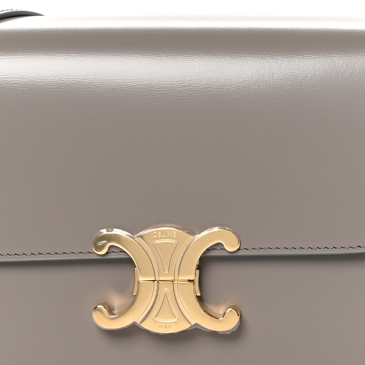 Celine Shiny Calfskin Medium Triomphe Pebble 10 of 12