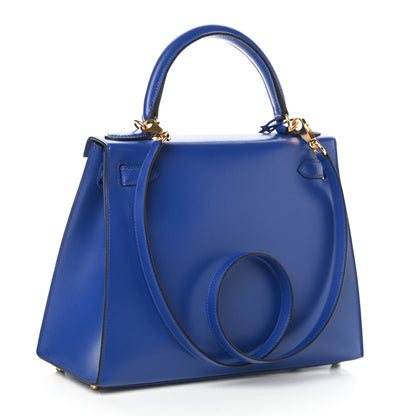 Hermes Tadelakt Kelly Sellier 28 Bleu Electrique 3 of 10