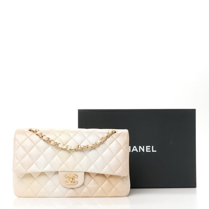 Chanel Metallic Goatskin Quilted Ombre Medium Double Flap Gold 12 of 12