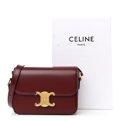Celine Shiny Calfskin Teen Triomphe Light Burgundy 15 of 15