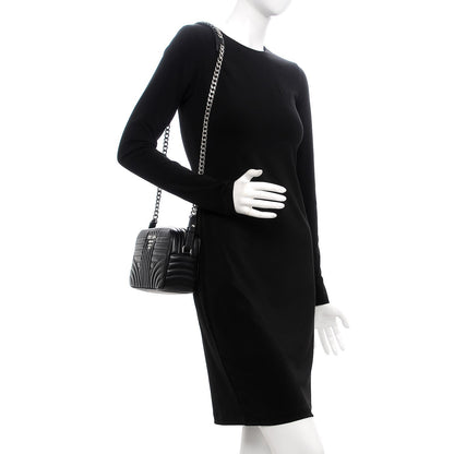 Prada Soft Calfskin Diagramme Crossbody Bag Black 2 of 7