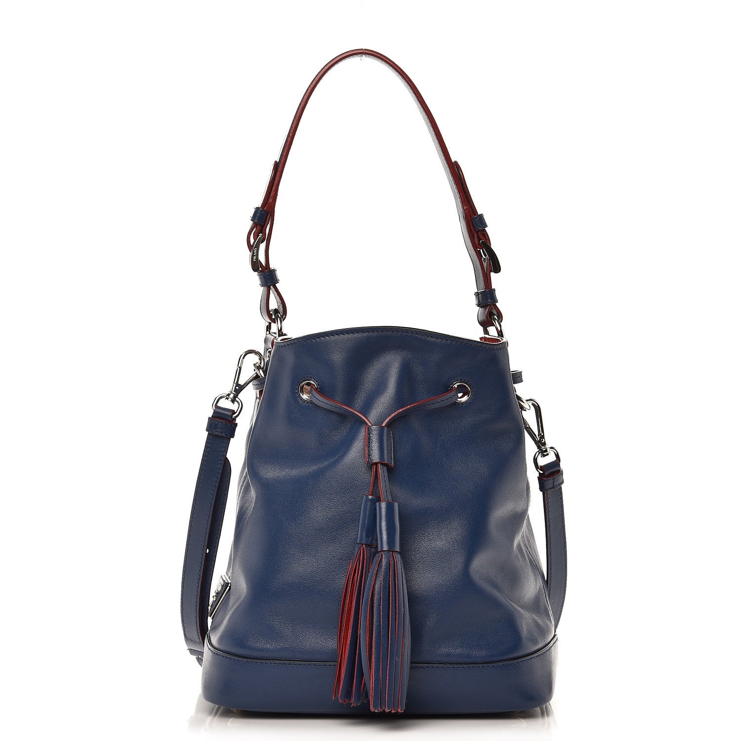 Prada Soft Calf Bucket Bag Bleuette 1 of 9