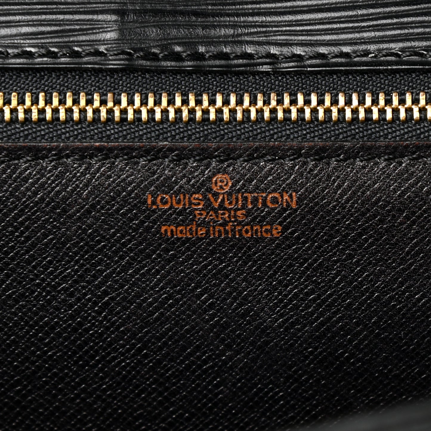 Epi Pochette Sellier Dragonne Clutch Black