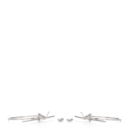 Hermes Sterling Silver MM Loop Earrings 3 of 6