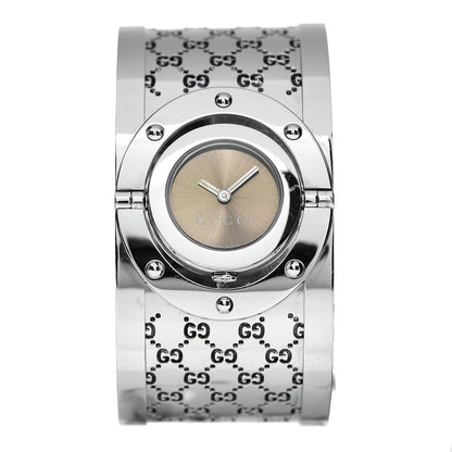 Gucci Stainless Steel 33mm Twirl Quartz Watch Brown 1 of 4