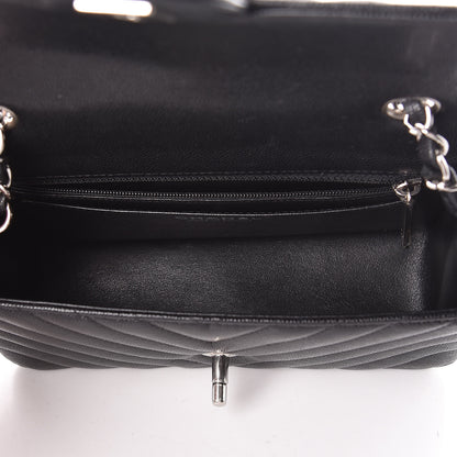 Chanel Caviar Chevron Quilted Mini Rectangular Flap Black 7 of 11