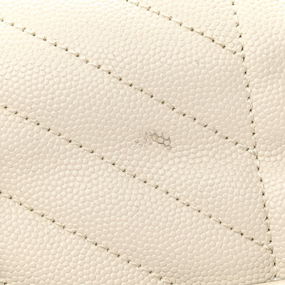 Saint Laurent Grain De Poudre Textured Mixed Matelasse Medium Triquilt Monogram Satchel Porcellana 14 of 18