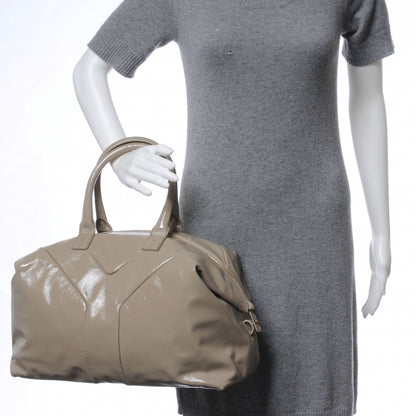 Saint Laurent Patent Medium Easy Sac Taupe 2 of 7