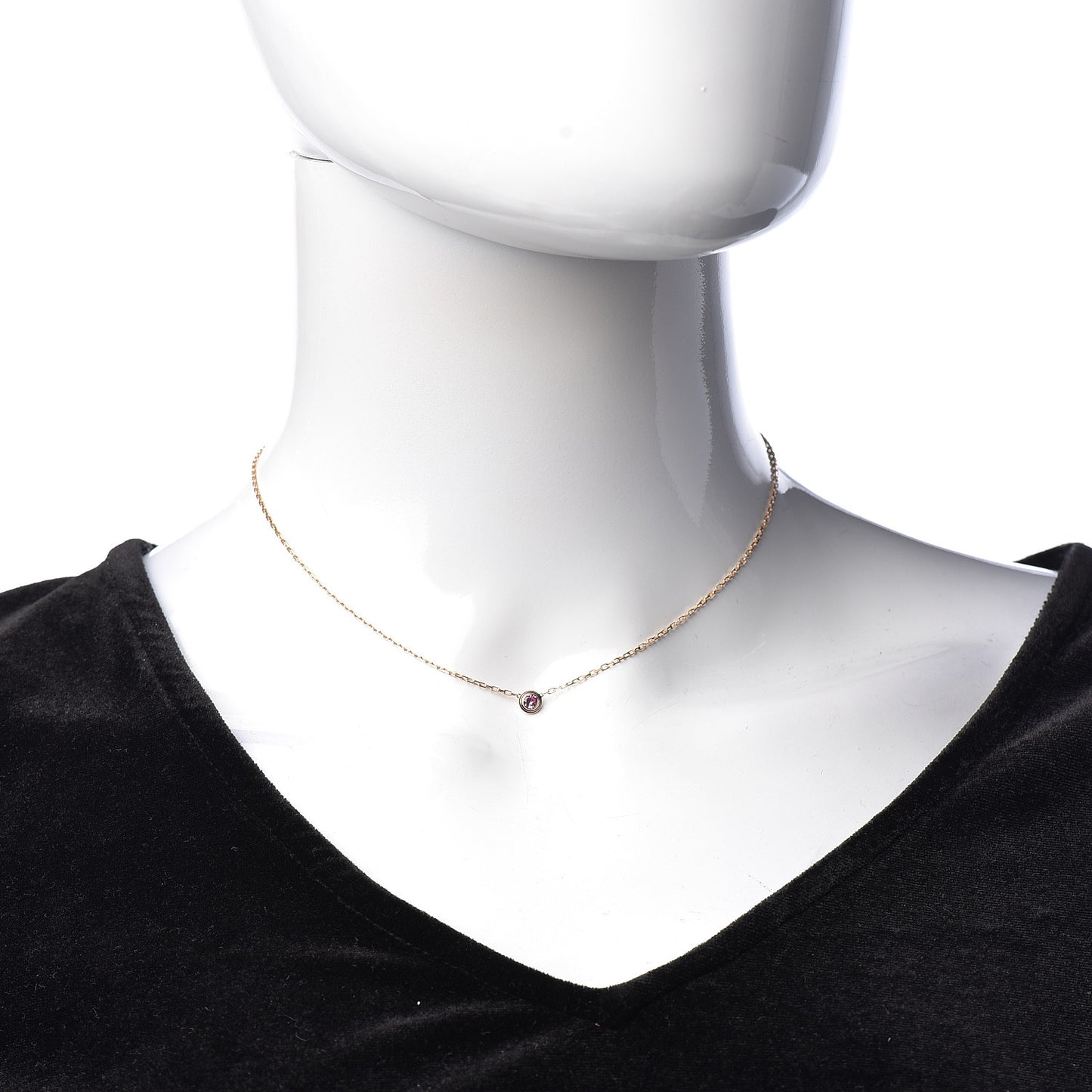 18K Pink Gold Pink Sapphire D'Amour Pendant Necklace