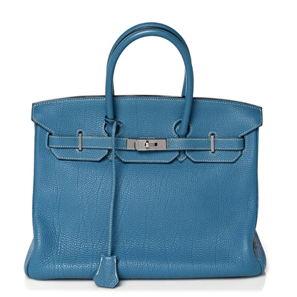 Hermes Togo Birkin 35 Blue Jean 1 of 37