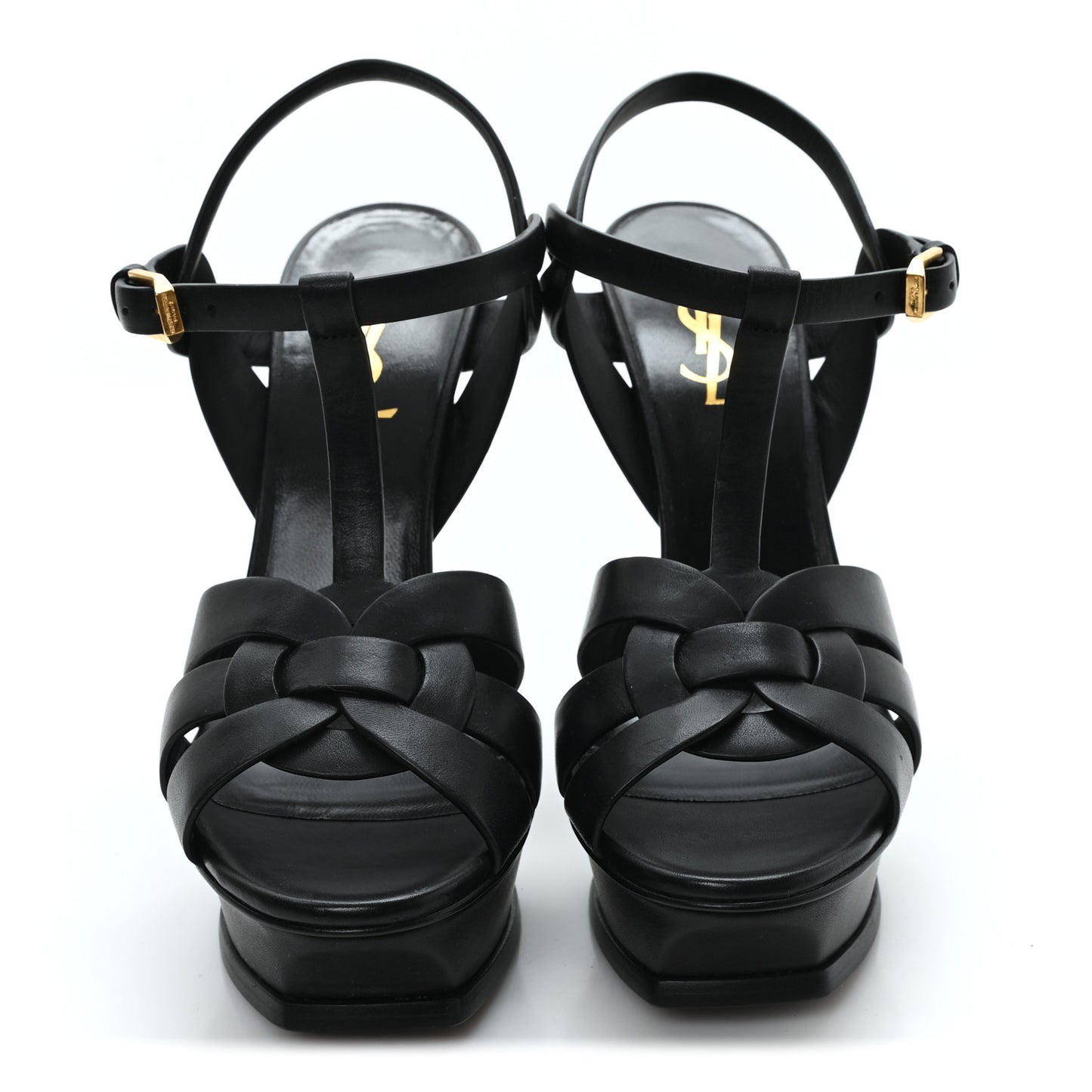 Calfskin Tribute 105 Platform Sandals 38 Black