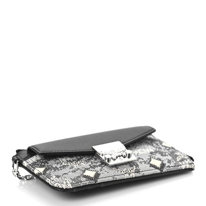 MCM Jacquard Patricia Card Case Grey 4 of 10