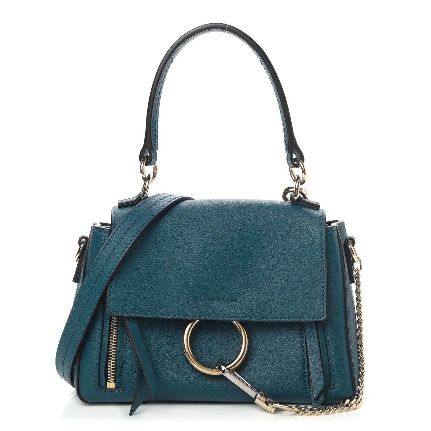 Calfskin Small Faye Day Shoulder Bag Blue