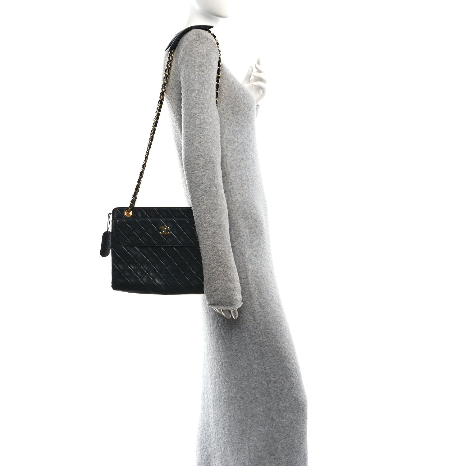 Chanel Lambskin Quilted Shoulder Bag Black 2 of 11
