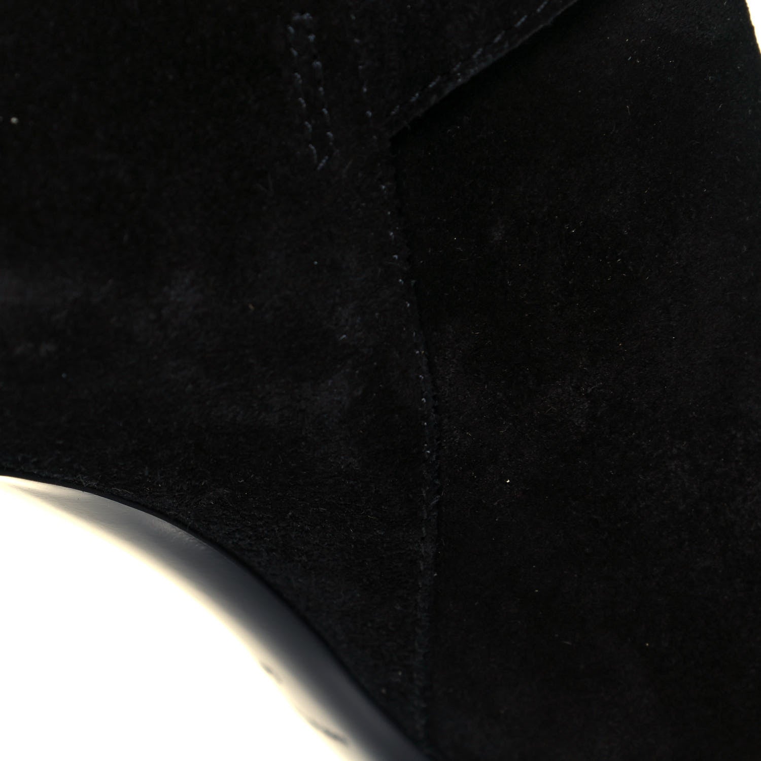 Saint Laurent Suede Mica Buckle Western Ankle Booties 40 Black 7 of 8