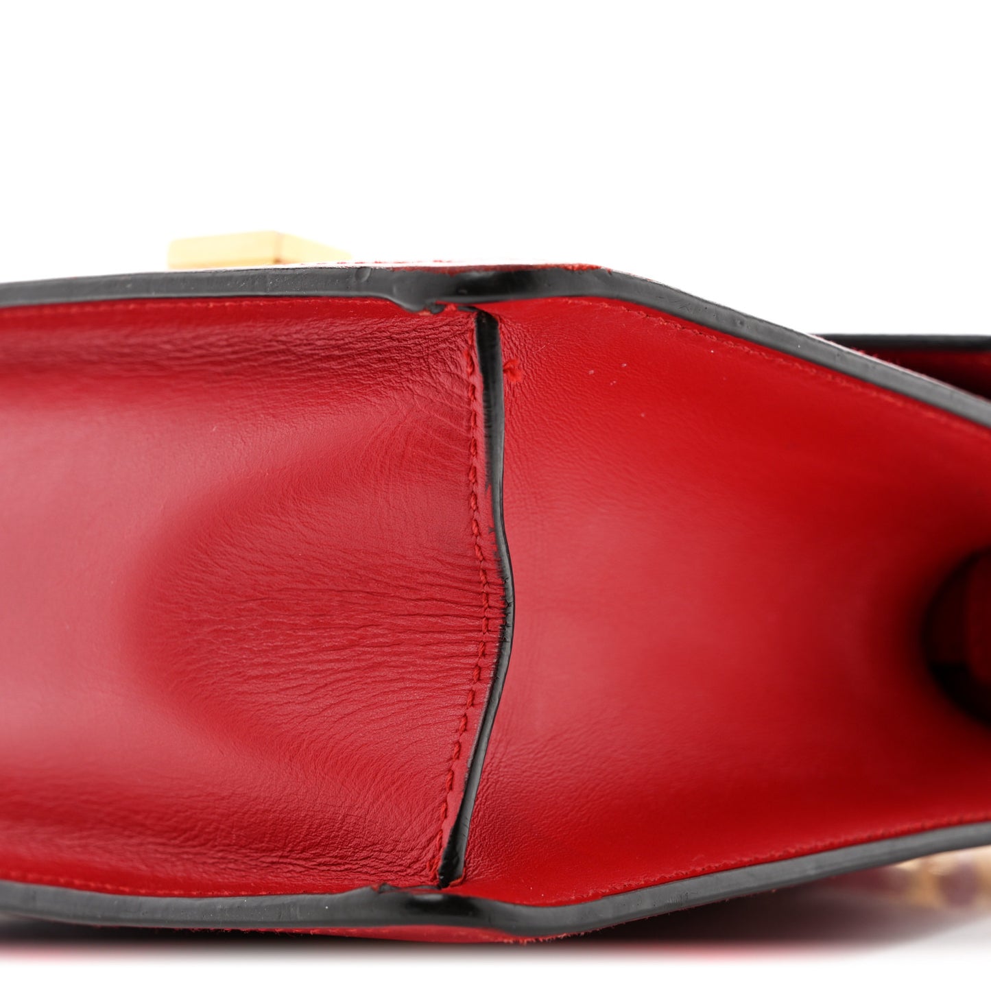 Calfskin Mini Sylvie Top Handle Bag Hibiscus Red