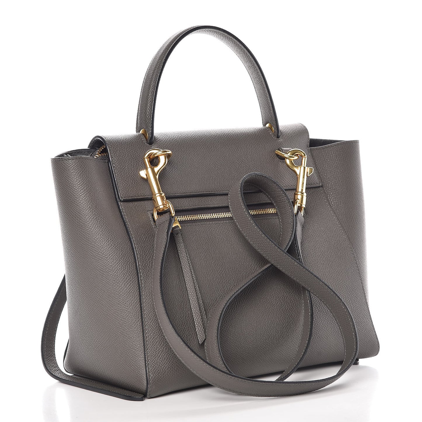 Grained Calfskin Micro Belt Bag Grey