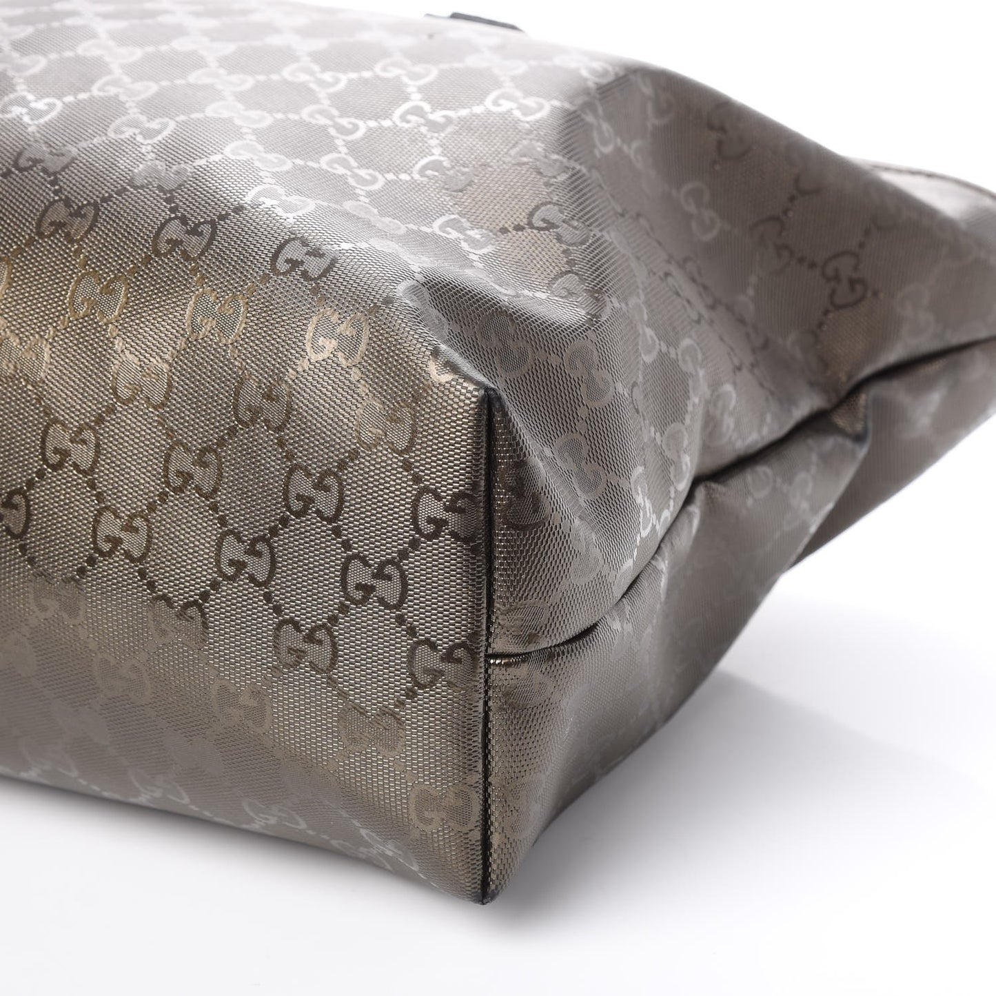 Imprime Monogram Medium Zippered Shopping Tote Pewter