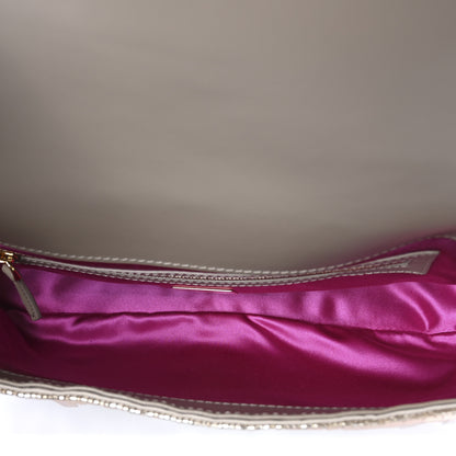 Fendi Sequin Paillettes Vitello Grace Sex and the City Baguette Tortora 5 of 10