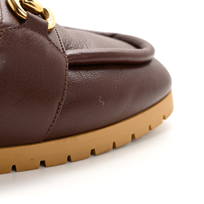 Gucci Calfskin Horsebit Mules 38 Burgundy 9 of 11